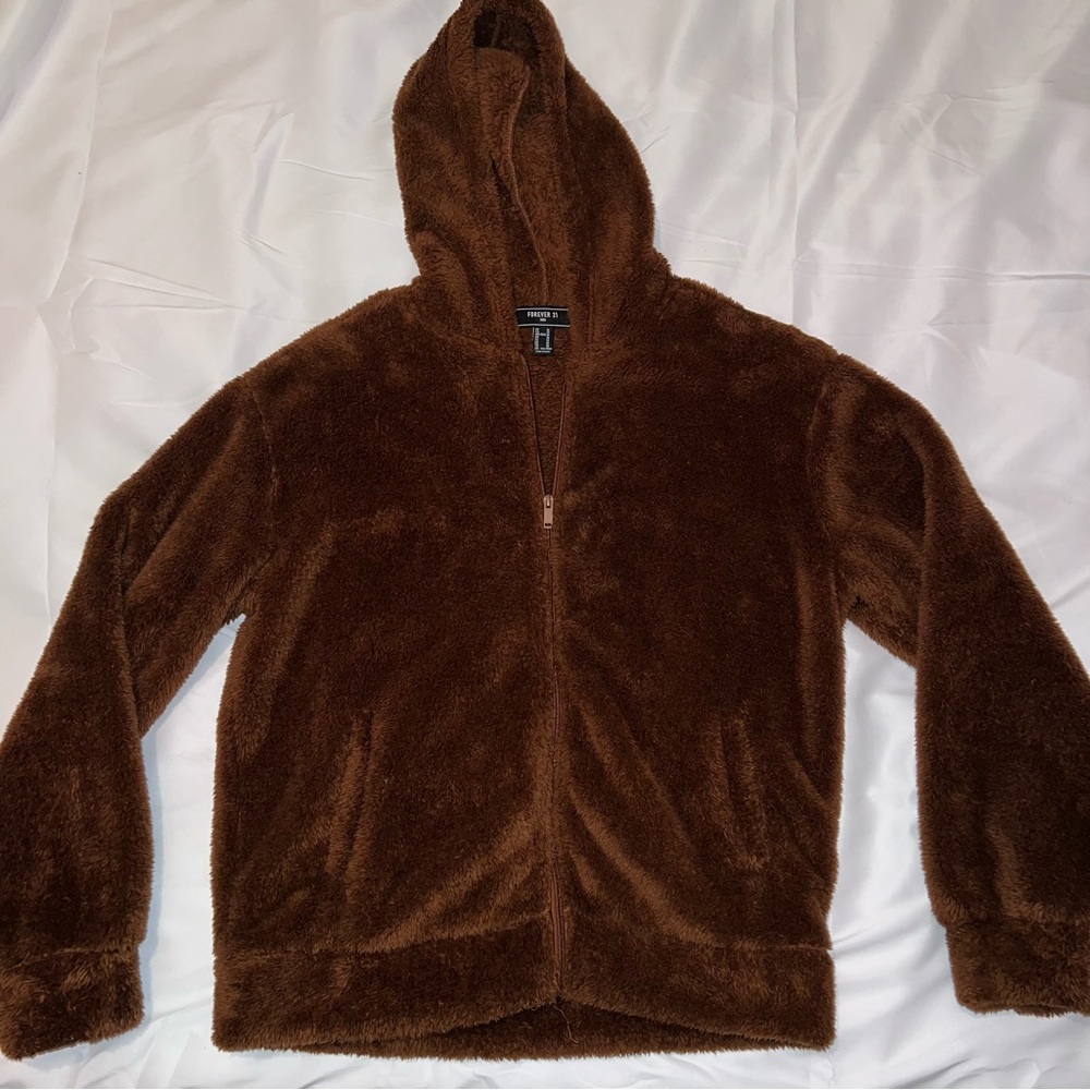 Forever 21 Chocolate Plush Hoodie